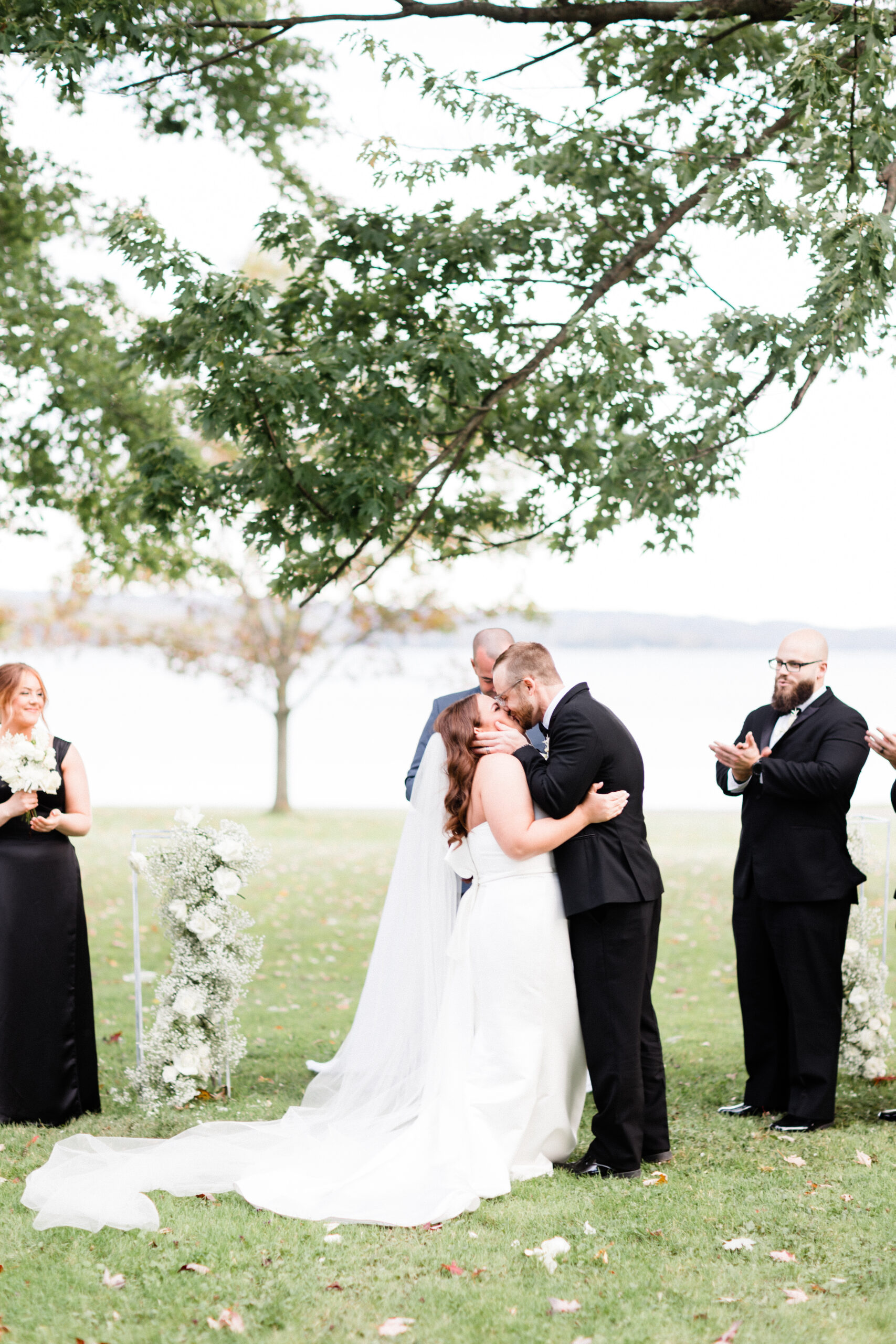 Modern fall wedding in the Finger Lakes of Upstate New York.