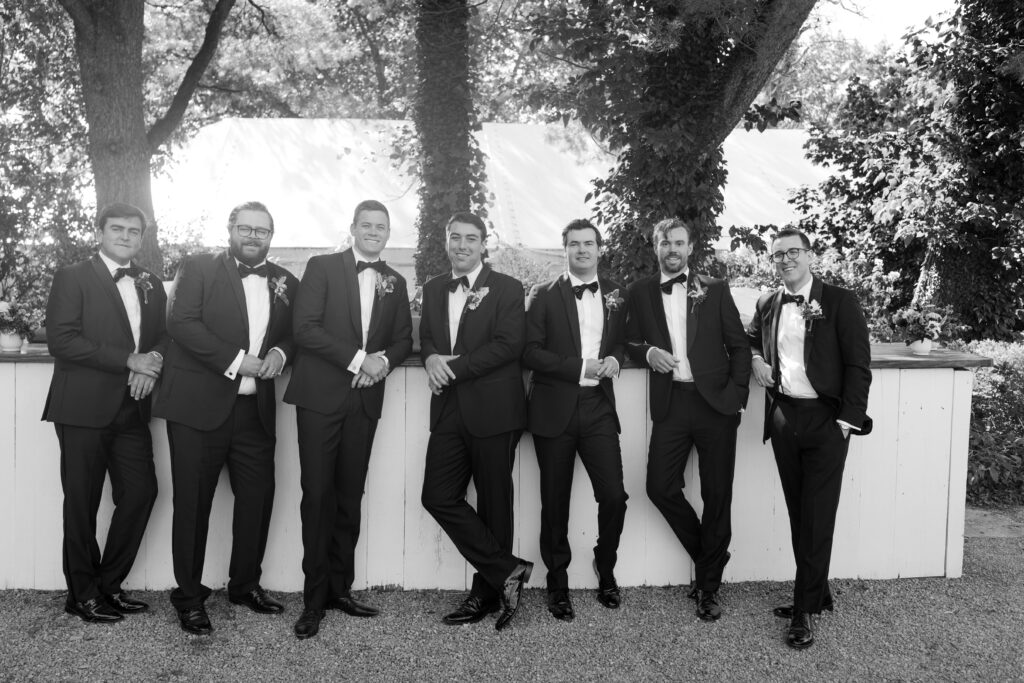 Upstate new york wedding photography of groomsmen.