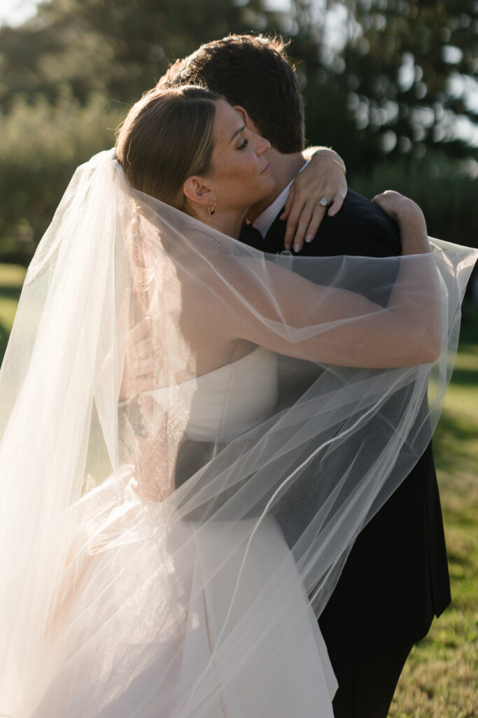 Bride and groom wedding day portraits at upstate new york wedding venue.