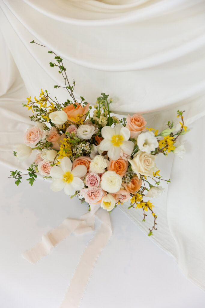 Bridal florals, details and stationary at a spring wedding in Upstate New York.