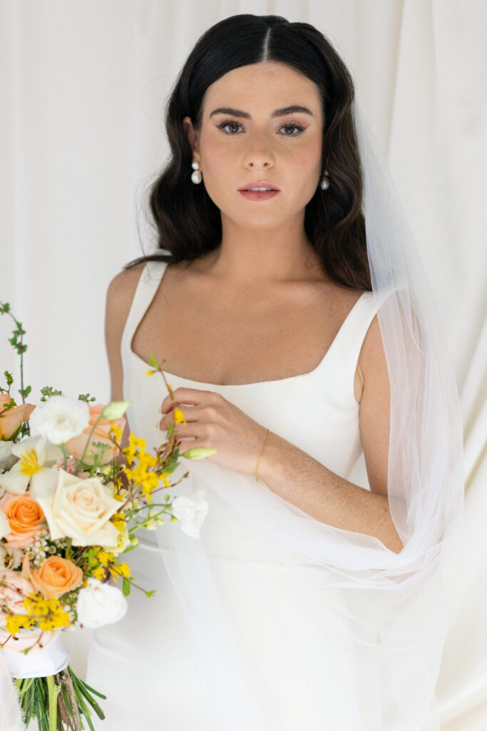 Romantic bridal portraits for a spring wedding in Upstate New York.