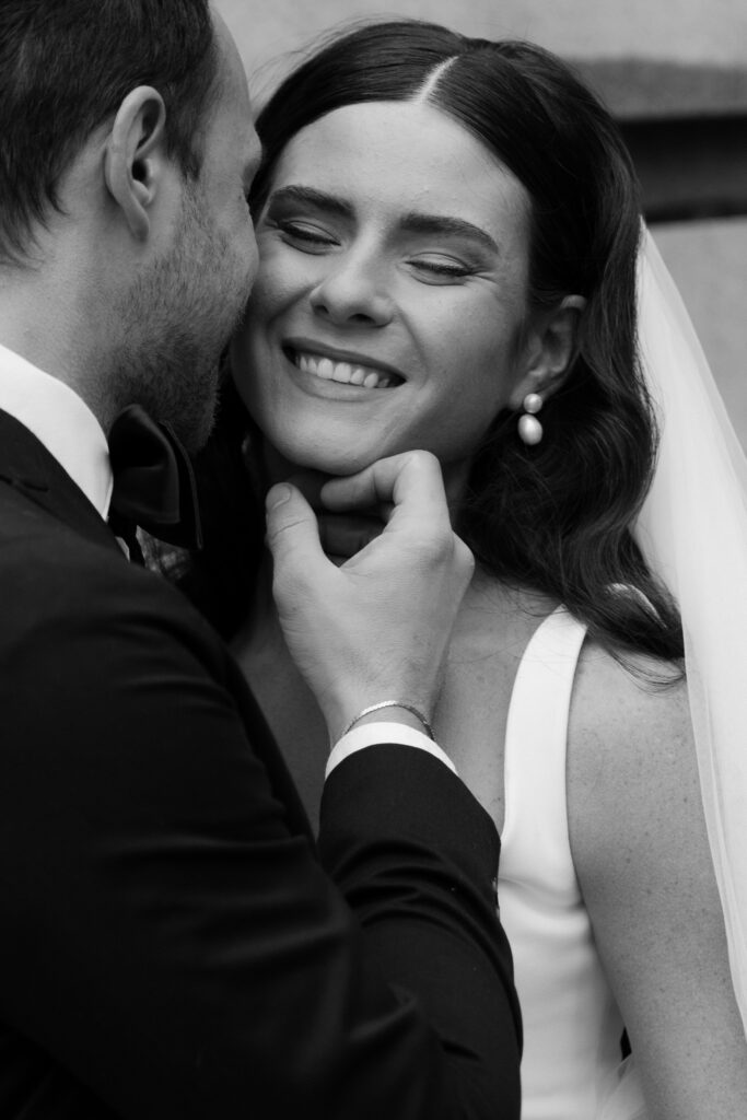 Romantic bride and groom portraits on their wedding day in Upstate New York.